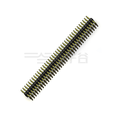 Pitch 2.54mm 90°双排 DIP 单塑排针 PC:3.0 2X37Pin 黑色 镀全金G/F